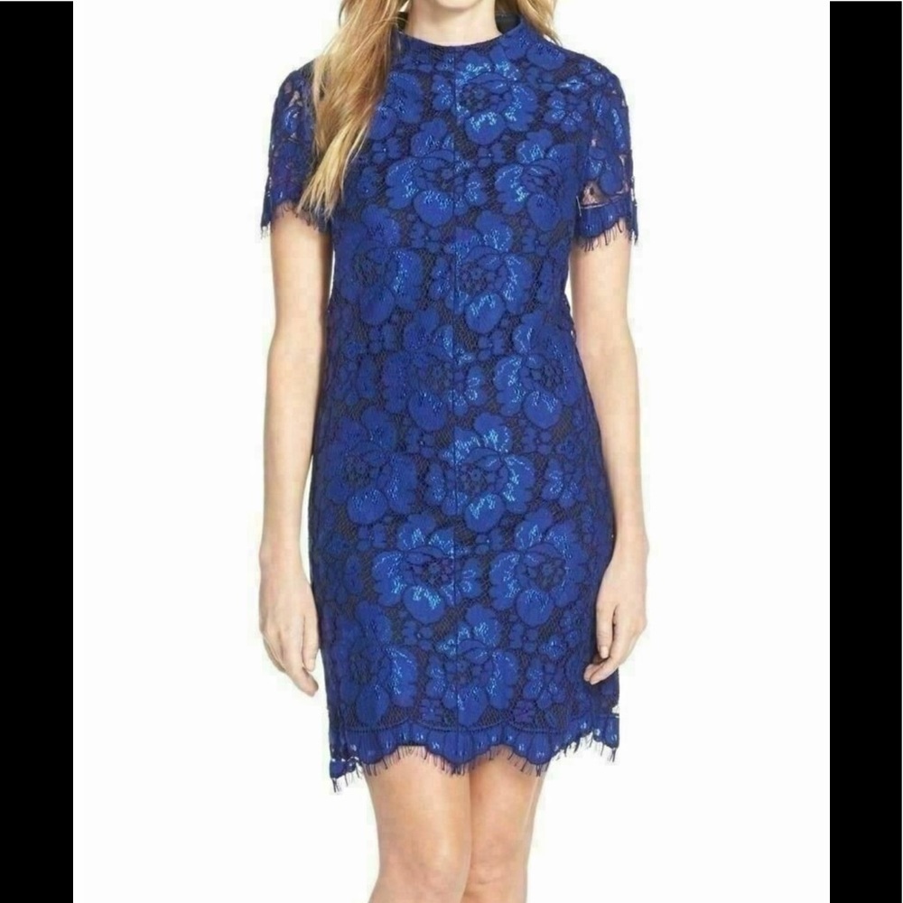 BETSEY JOHNSON blue lace dress